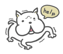 White dog KUNKUN sticker #3287886
