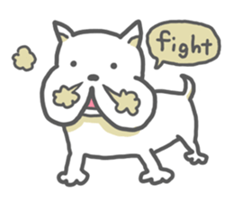 White dog KUNKUN sticker #3287887