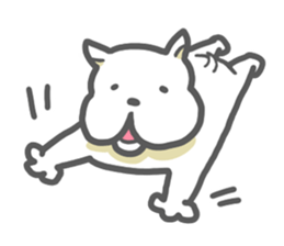 White dog KUNKUN sticker #3287888