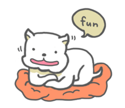 White dog KUNKUN sticker #3287889