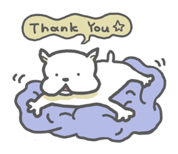White dog KUNKUN sticker #3287890