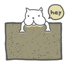 White dog KUNKUN sticker #3287891