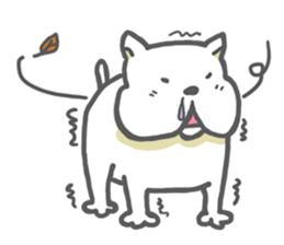 White dog KUNKUN sticker #3287893