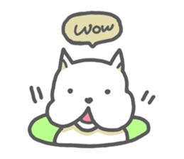 White dog KUNKUN sticker #3287894