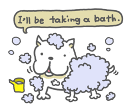 White dog KUNKUN sticker #3287896