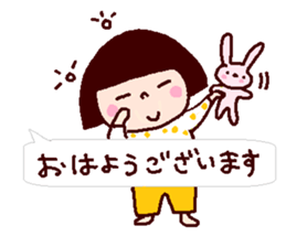 Greetings set of coto-chan sticker #3287978
