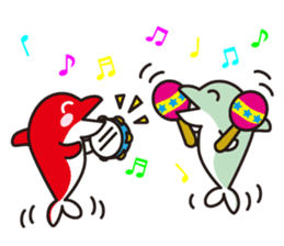 Dolphin Family (Iruka-kun & Iruka-chan) sticker #3288933