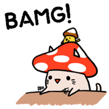 Cat&Mushroom Sticker sticker #3289150