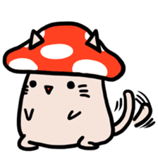 Cat&Mushroom Sticker sticker #3289151