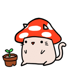 Cat&Mushroom Sticker sticker #3289156