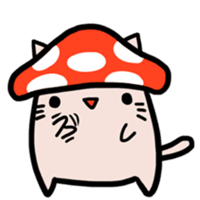 Cat&Mushroom Sticker sticker #3289167