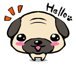 Cutie Pug sticker #3289698