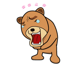 Funny bear is annoying sticker #3290260
