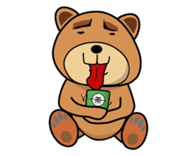 Funny bear is annoying sticker #3290264