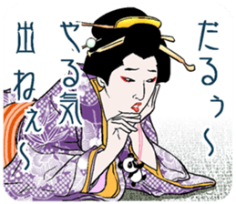ukiyoe style and bijinga style sticker #3290435