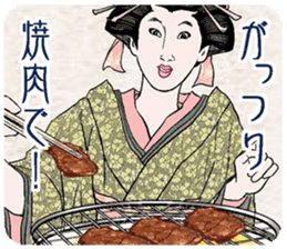 ukiyoe style and bijinga style sticker #3290447