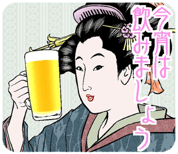 ukiyoe style and bijinga style sticker #3290451