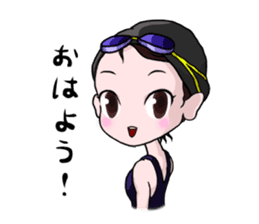 Swimming Girl sticker #3293498