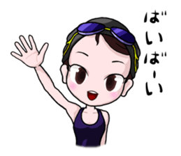 Swimming Girl sticker #3293499