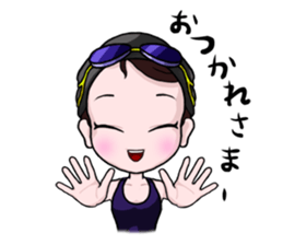Swimming Girl sticker #3293500