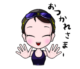 Swimming Girl sticker #3293500
