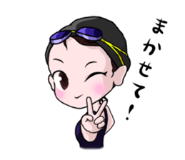 Swimming Girl sticker #3293502