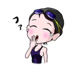 Swimming Girl sticker #3293503