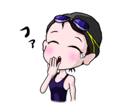 Swimming Girl sticker #3293503