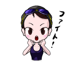 Swimming Girl sticker #3293504