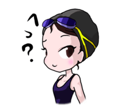 Swimming Girl sticker #3293505