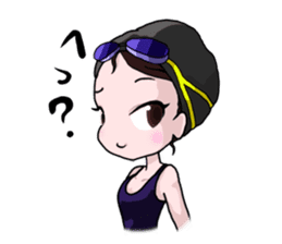Swimming Girl sticker #3293505