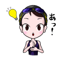 Swimming Girl sticker #3293506