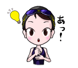 Swimming Girl sticker #3293506
