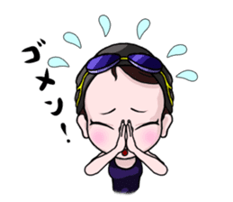 Swimming Girl sticker #3293507