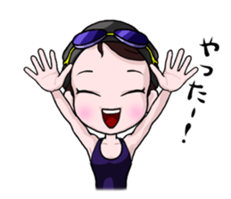 Swimming Girl sticker #3293508