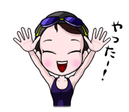 Swimming Girl sticker #3293508