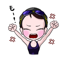 Swimming Girl sticker #3293510