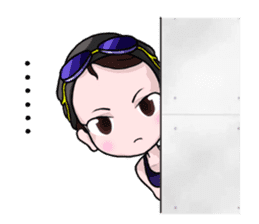 Swimming Girl sticker #3293511