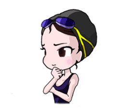 Swimming Girl sticker #3293512