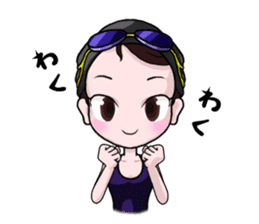 Swimming Girl sticker #3293514