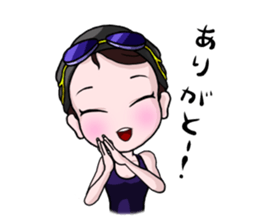 Swimming Girl sticker #3293516