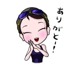 Swimming Girl sticker #3293516