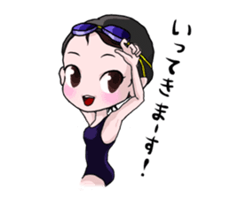 Swimming Girl sticker #3293521