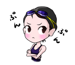 Swimming Girl sticker #3293522