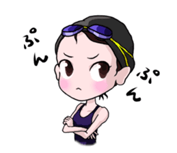 Swimming Girl sticker #3293522
