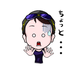 Swimming Girl sticker #3293525