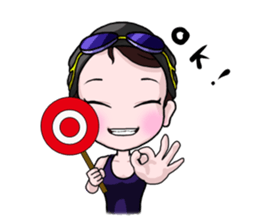 Swimming Girl sticker #3293526