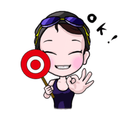 Swimming Girl sticker #3293526