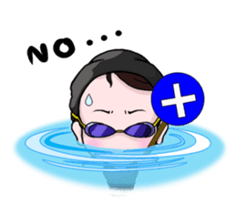 Swimming Girl sticker #3293527