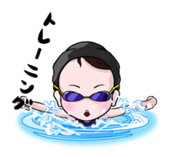 Swimming Girl sticker #3293529